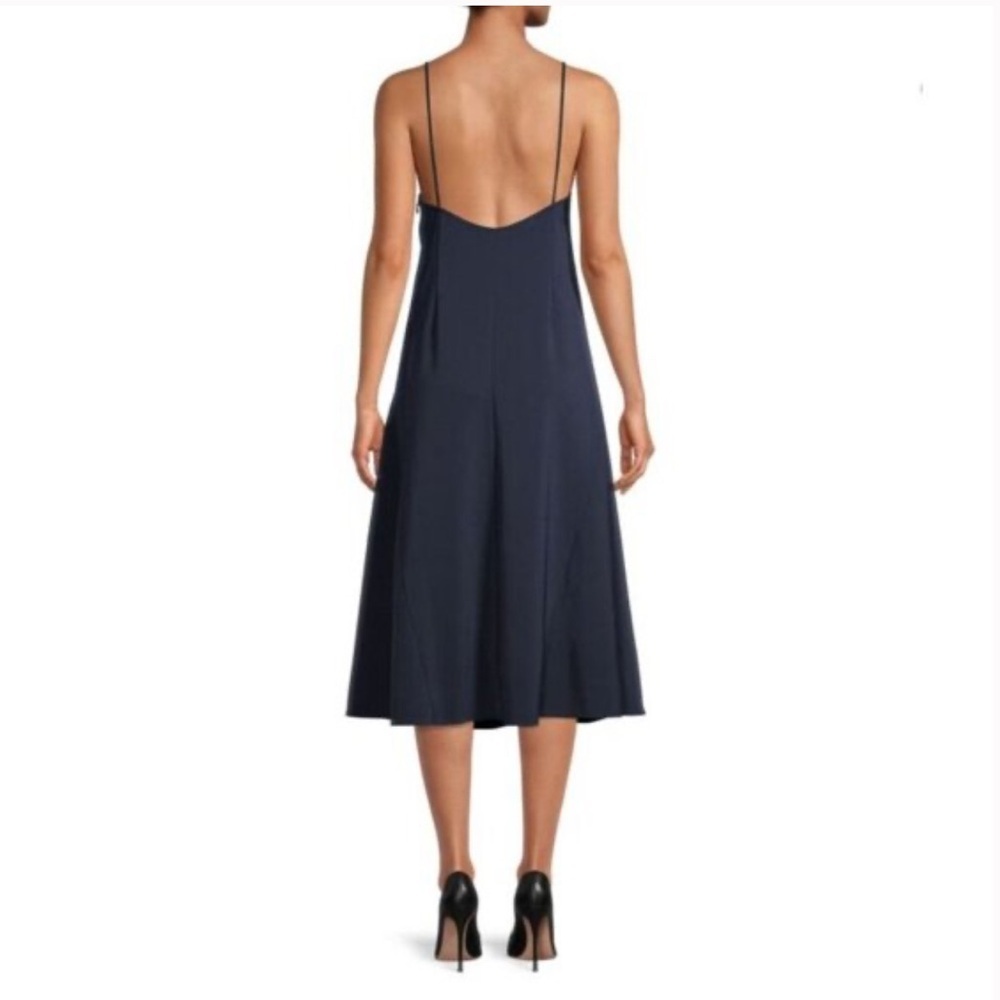 THAKOON Midnight Blue A-Line Spaghetti Strap Slip Dress Size 8 - Picture 2 of 9